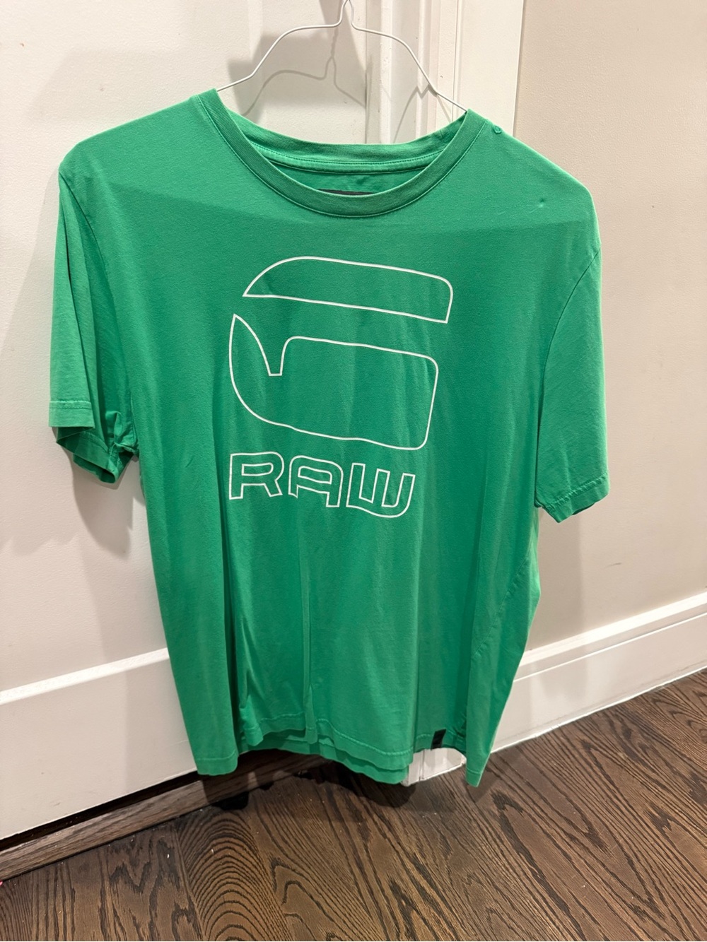 G-Star Men’s Bright Green RAW Logo Tee